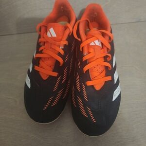Adidas Predator Soccer‎ Cleats Black Orange Youth Size 4 Athletic Shoes
